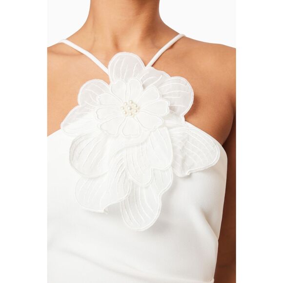 ELLIATT Janelle 3D Midi Dress In White Bachelorette Bridal Wedding size XL NWT - Picture 4 of 8